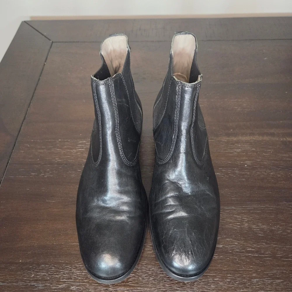 AllSaints Gus Chelsea Boots Men's US 7 EU 40 UK 6 Black Leather Designer